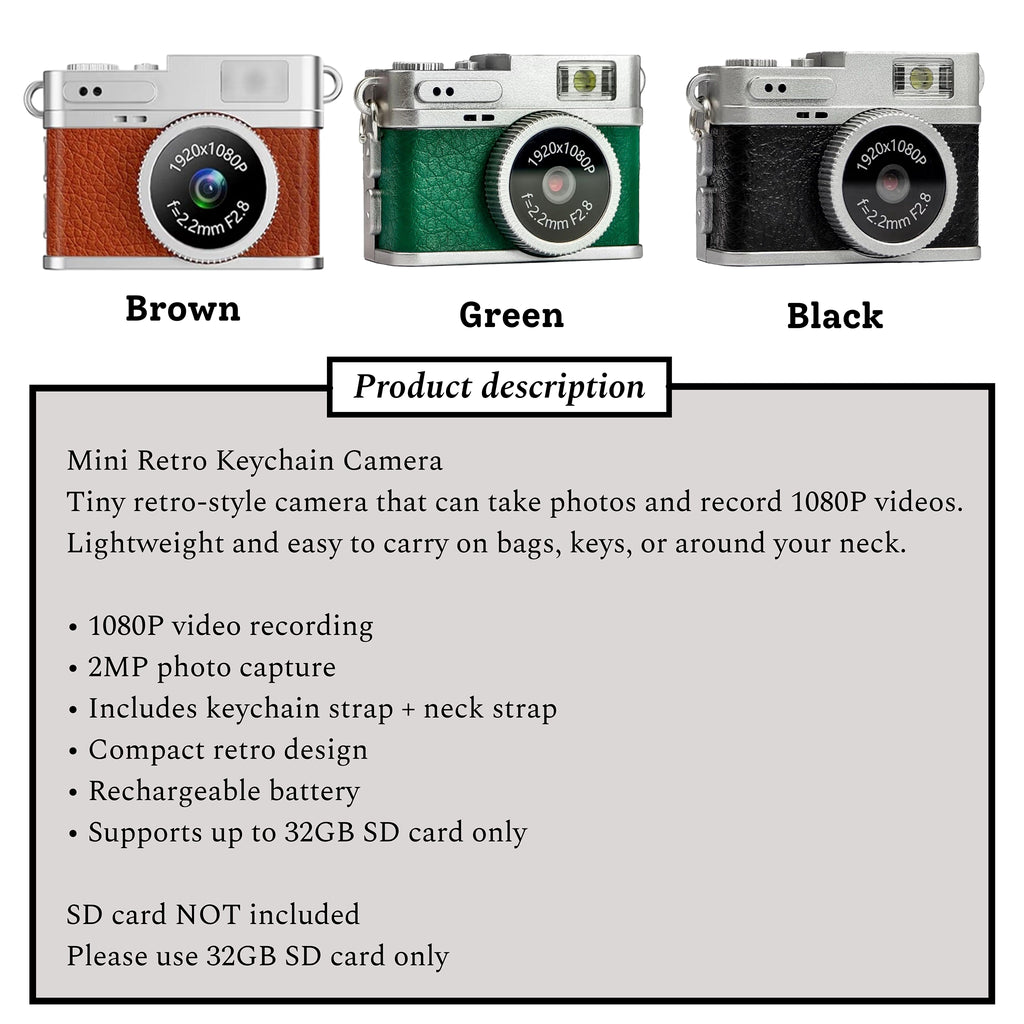 Vintage Mini Keychain Camera