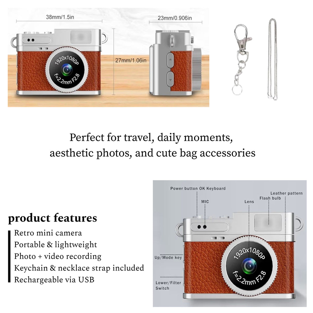 Vintage Mini Keychain Camera