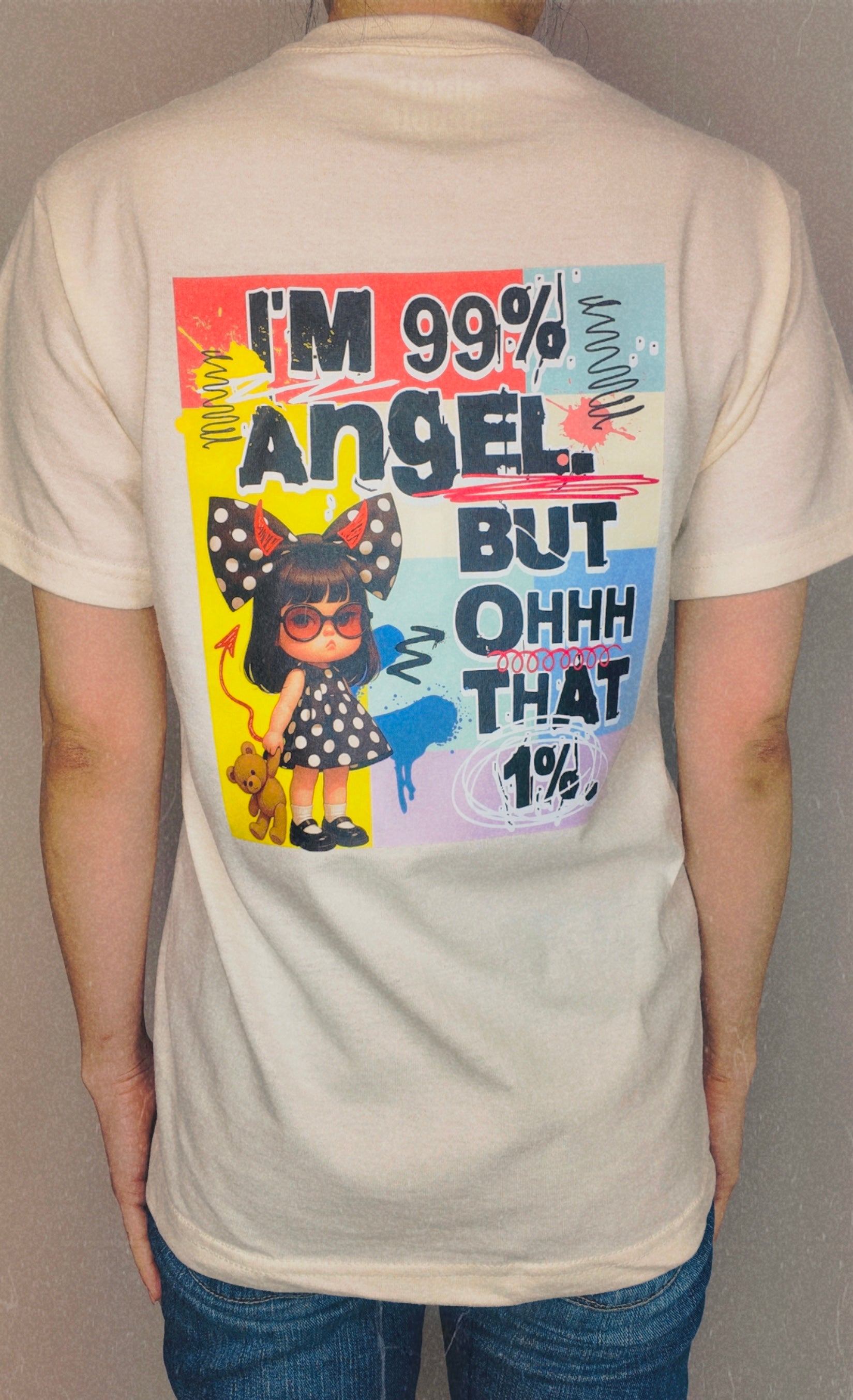 99% Angel Graphic T-Shirt [Mignonnes Collection]