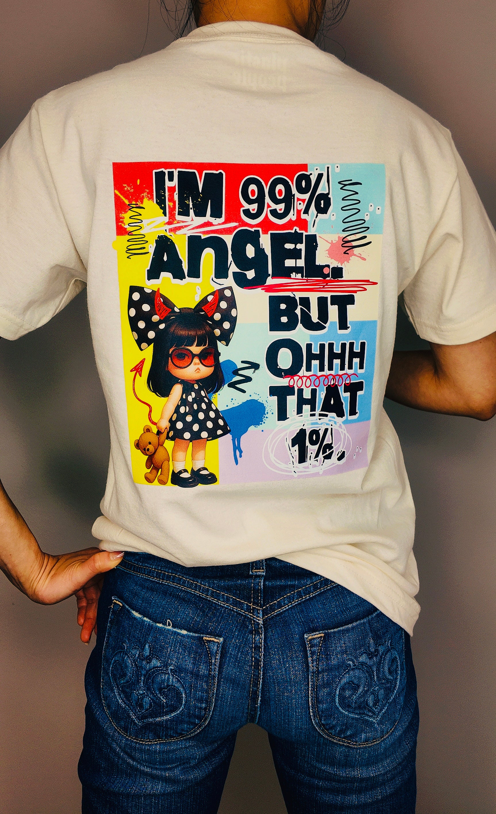 99% Angel Graphic T-Shirt [Mignonnes Collection]