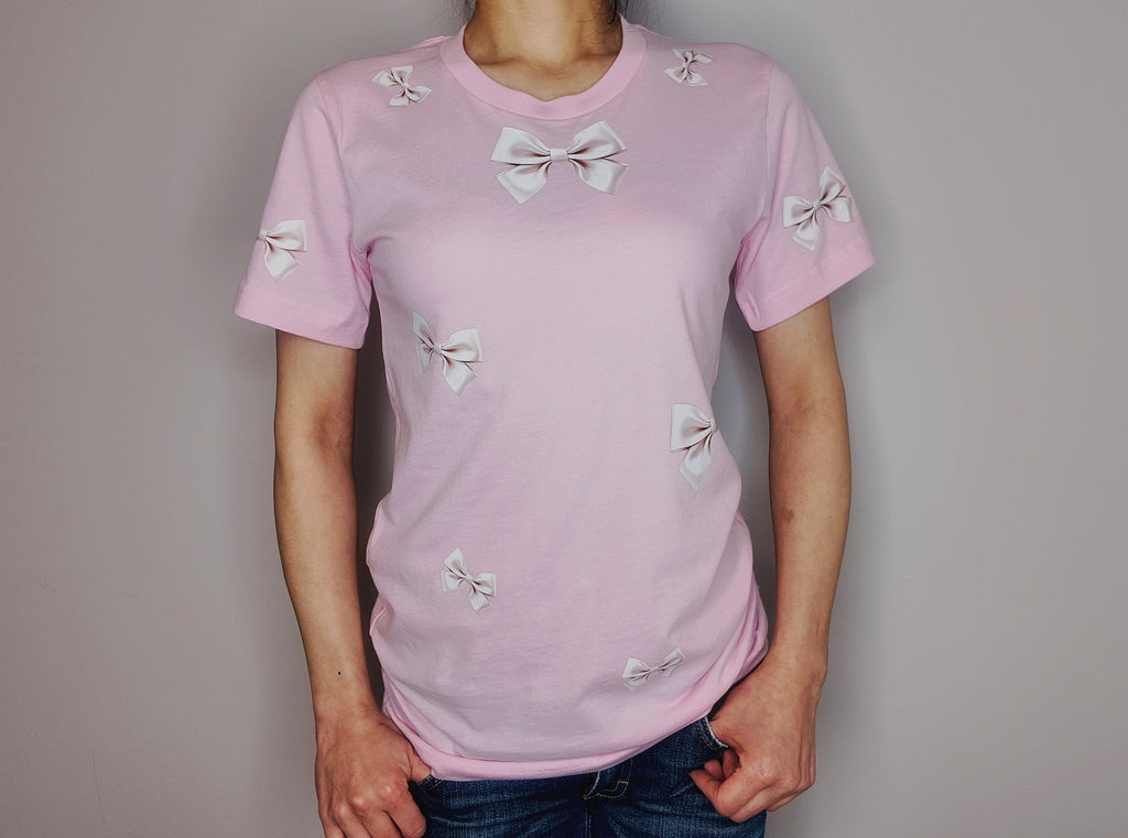 Pink Bow Graphic T Shirt