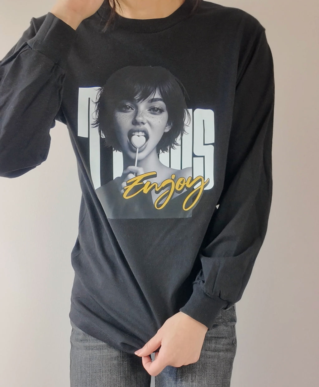 Enjoy Graphic Long Sleeve Tee
