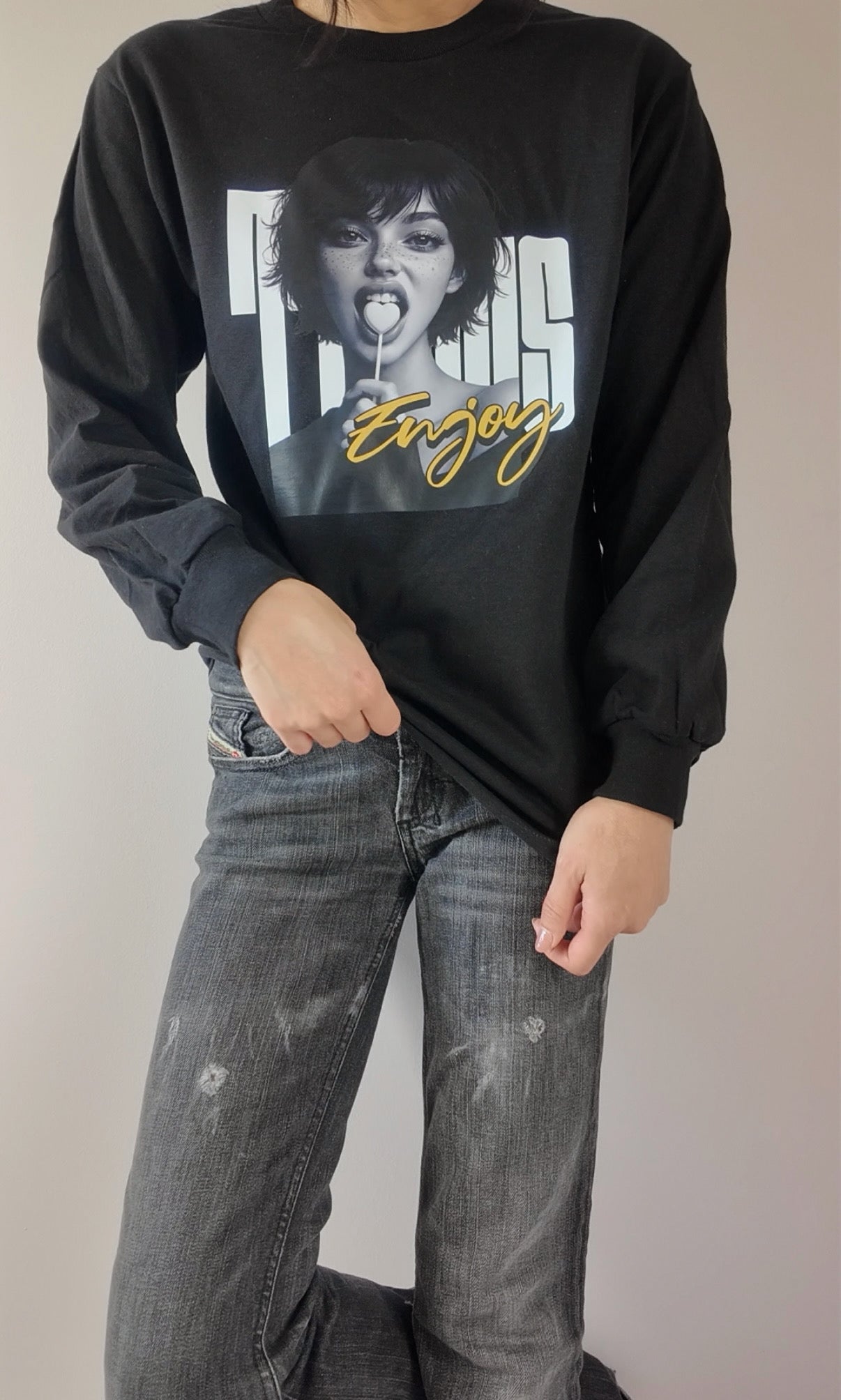 Enjoy Graphic Long Sleeve Tee