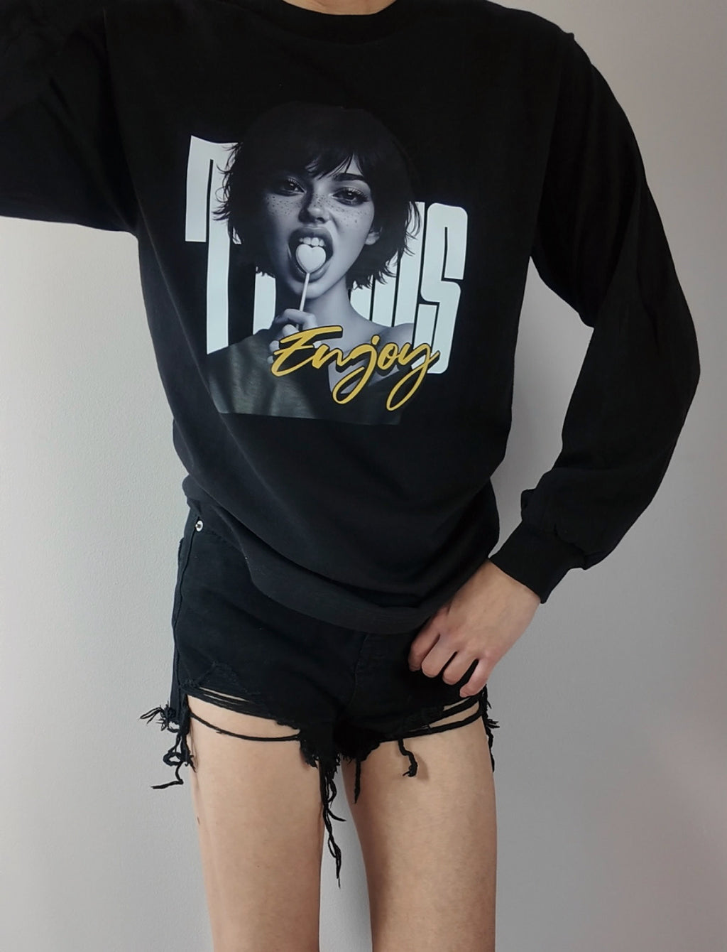Enjoy Graphic Long Sleeve Tee
