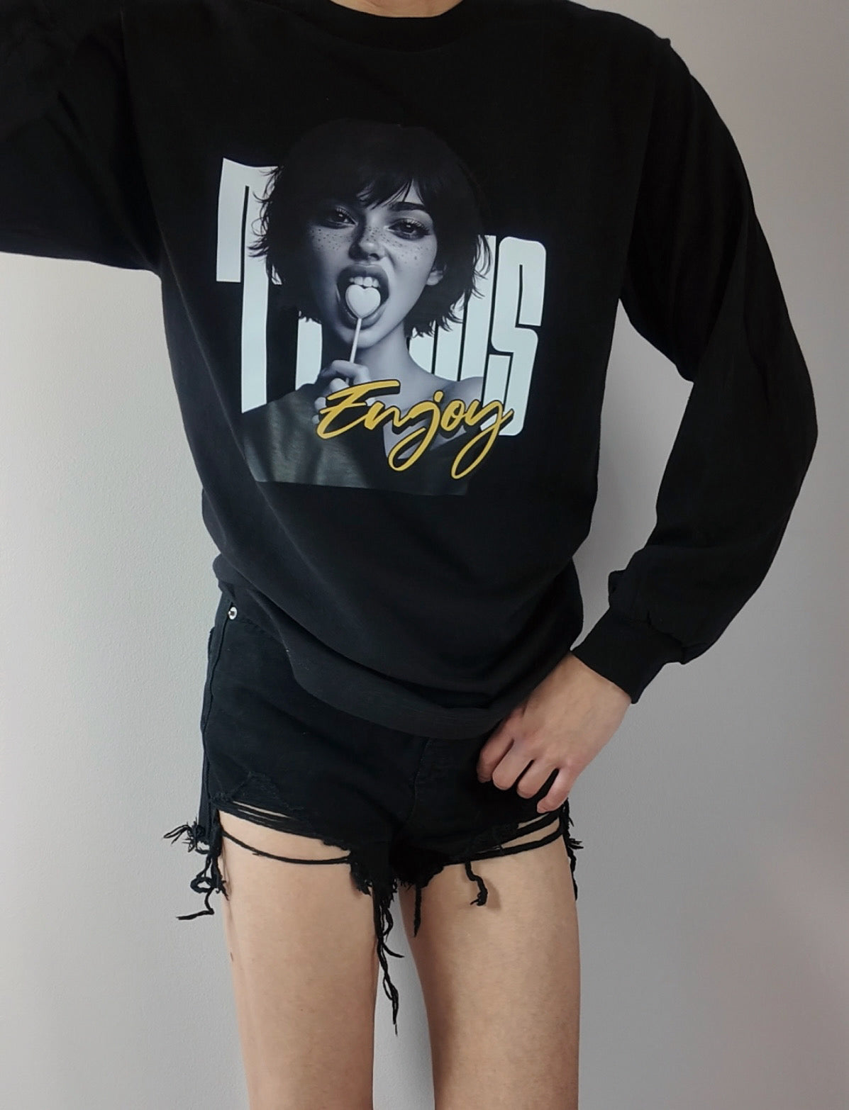 Enjoy Graphic Long Sleeve Tee