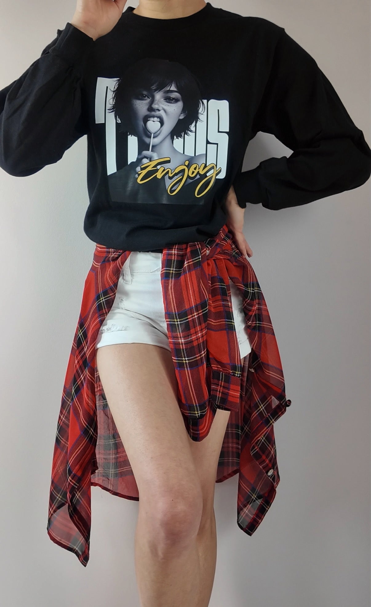 Enjoy Graphic Long Sleeve Tee