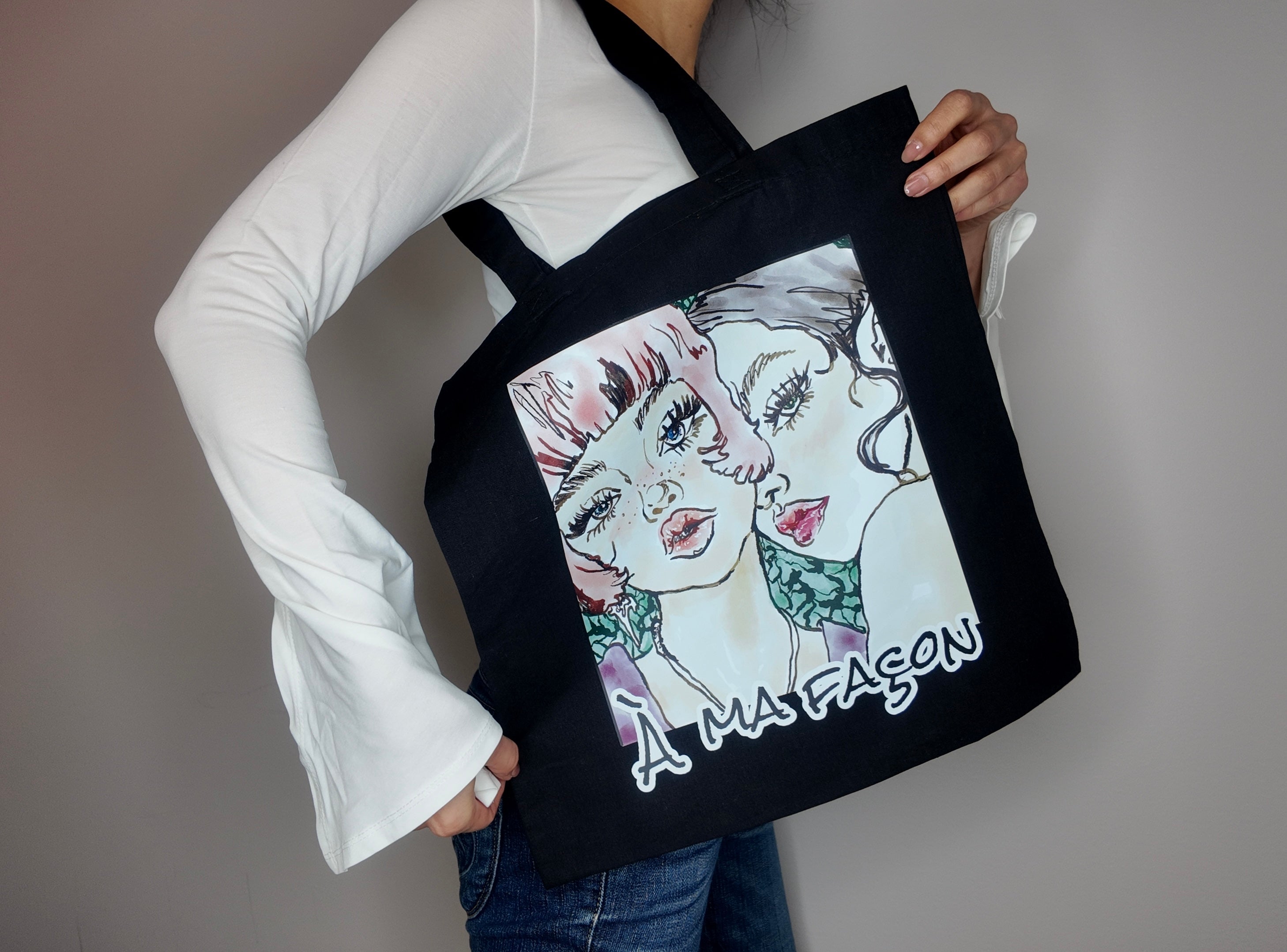 My Way Black Tote Bag