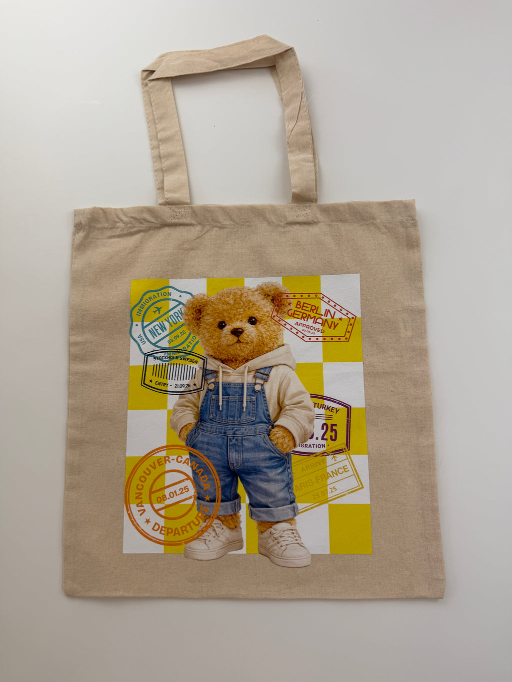 Travel Teddy Tote Bag