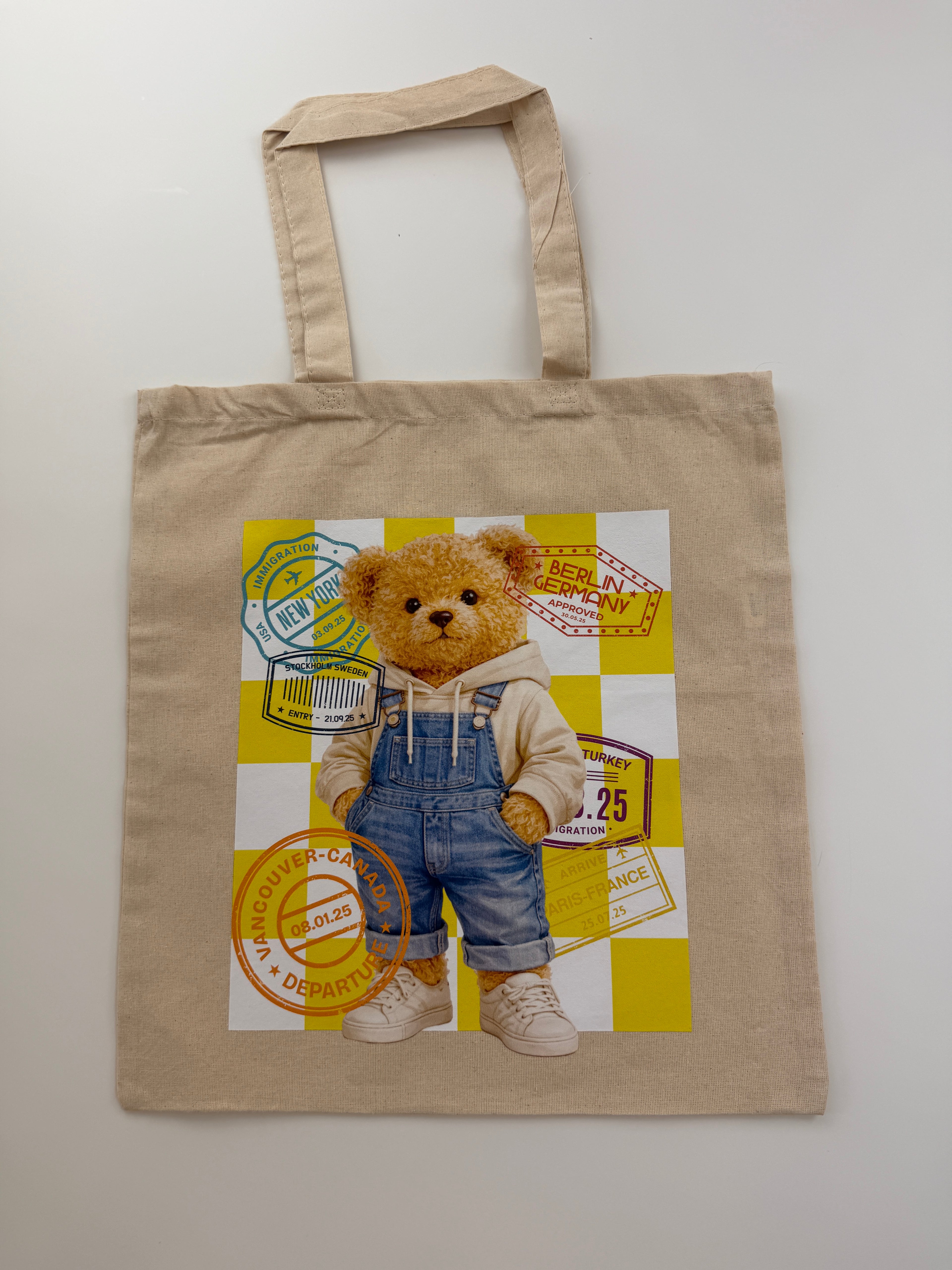 Travel Teddy Tote Bag
