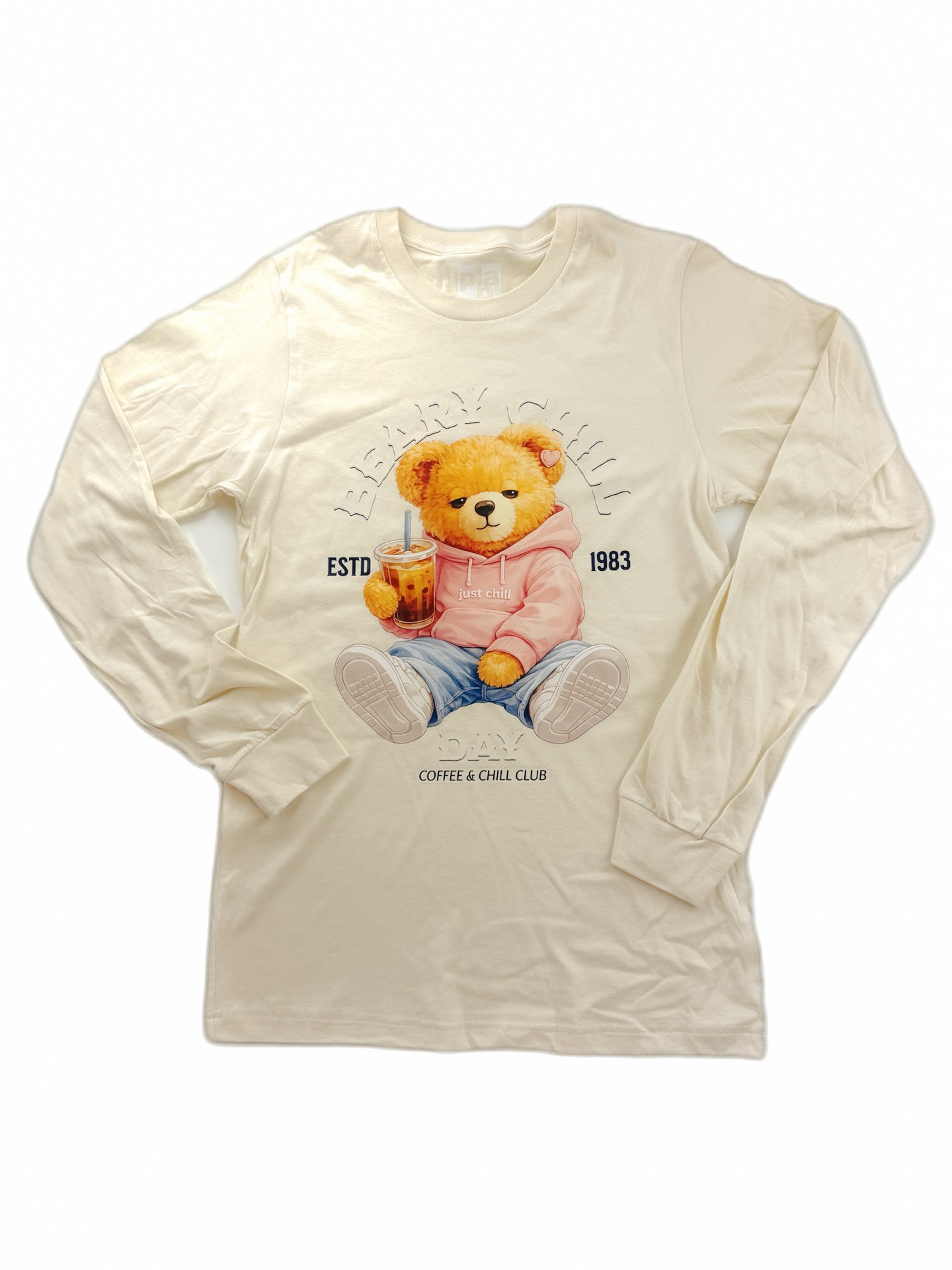 Coffee & Chill Bear Long Sleeve Tee