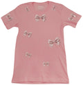 Pink Bow Graphic T Shirt